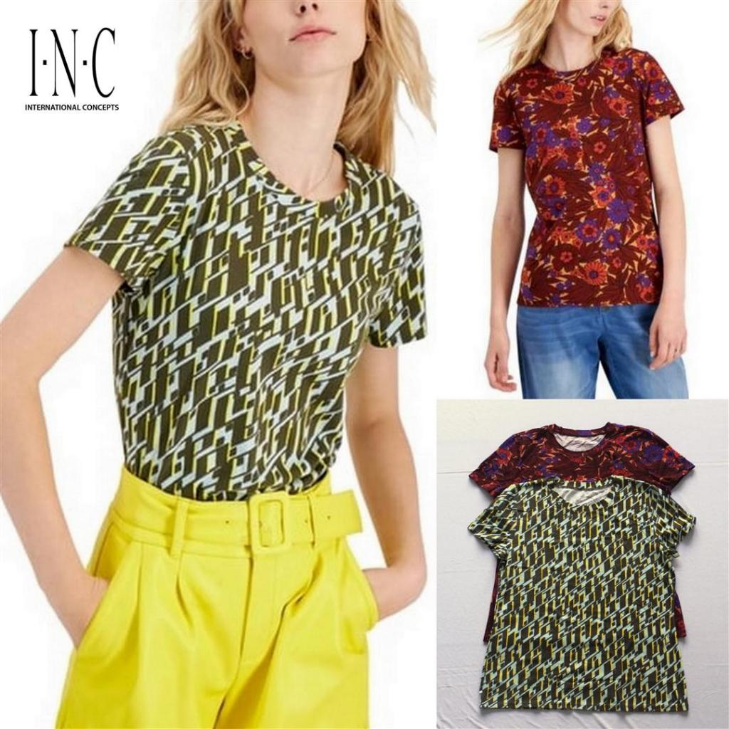 Mode Motif - Cotton Crewneck Tee - Daily Casual Knit Top - Elegant Premium Short Sleeve Womens Plain