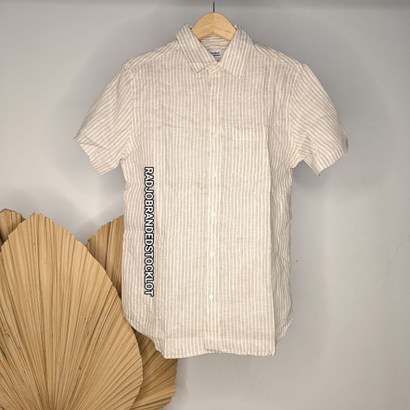 KEMEJA C74 เสื้อเชิ้ตแขนสั้นลายทาง