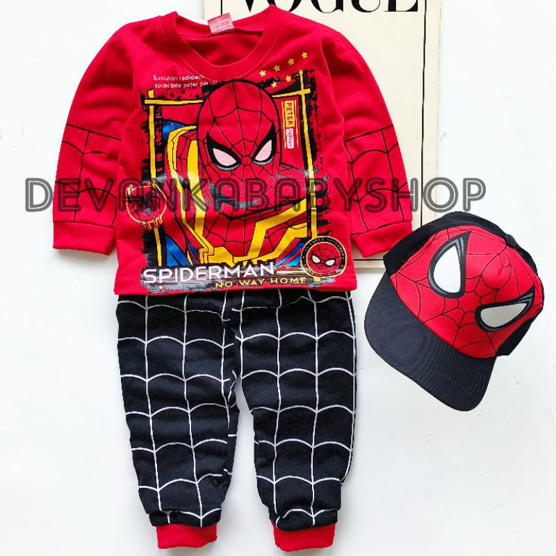 เสื้อ SPIDERMAN LONG-SLEEVED สําหรับ BOYS, SUPERHERO SUIT สําหรับ AGES 1-10 ปี