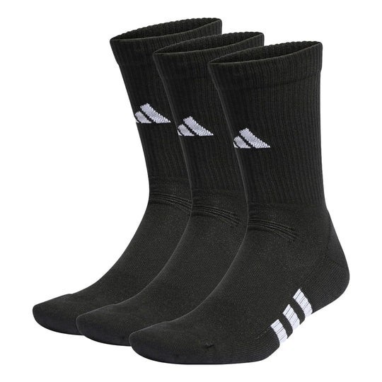 Adidas Performance Cust Crew Socks สีดํา 3 คู่ IC9521