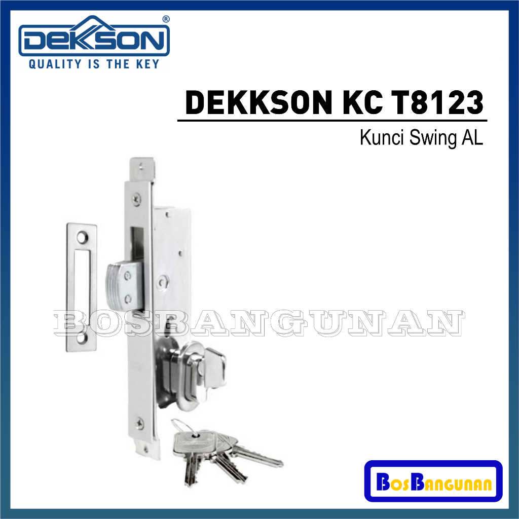 DEKKSON KC T8123 ล็อคประตูอลูมิเนียมบานเลื่อน / ล็อคอลูมิเนียม KCT8123 / AL DEKKSON KC T8123 สวิงล็อ