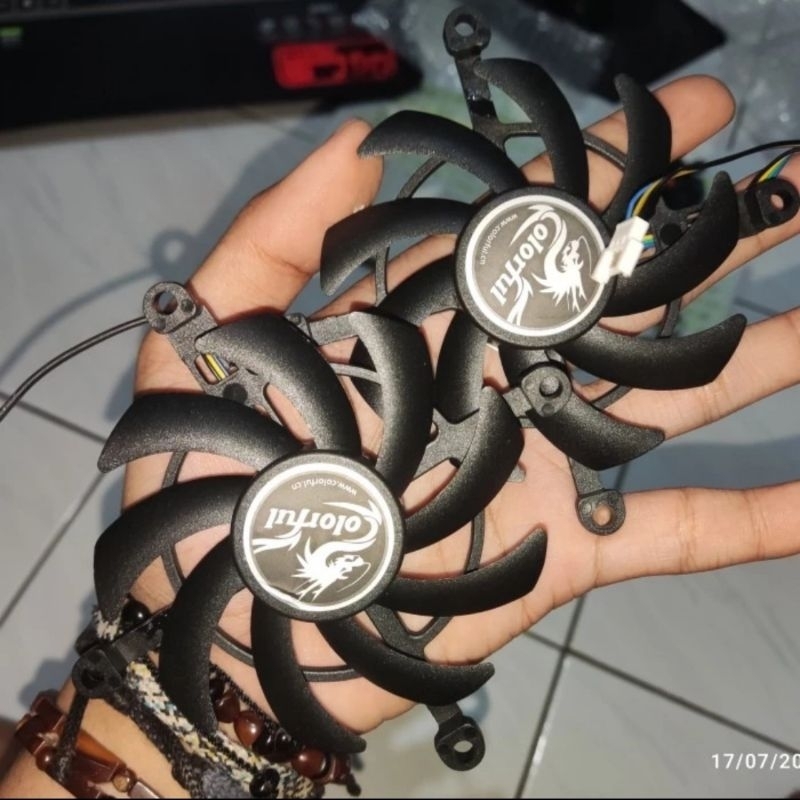 พัดลมสีสันสดใส RTX 3060 3060ti NB duo Battle AX 85 มม. 4pin Mount X Straight OEM พัดลมคู่