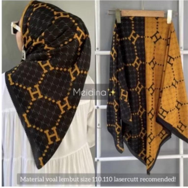 Hijab Square Tiedye motif (HH Cube) ต้องสี ขนาด 110x110cm