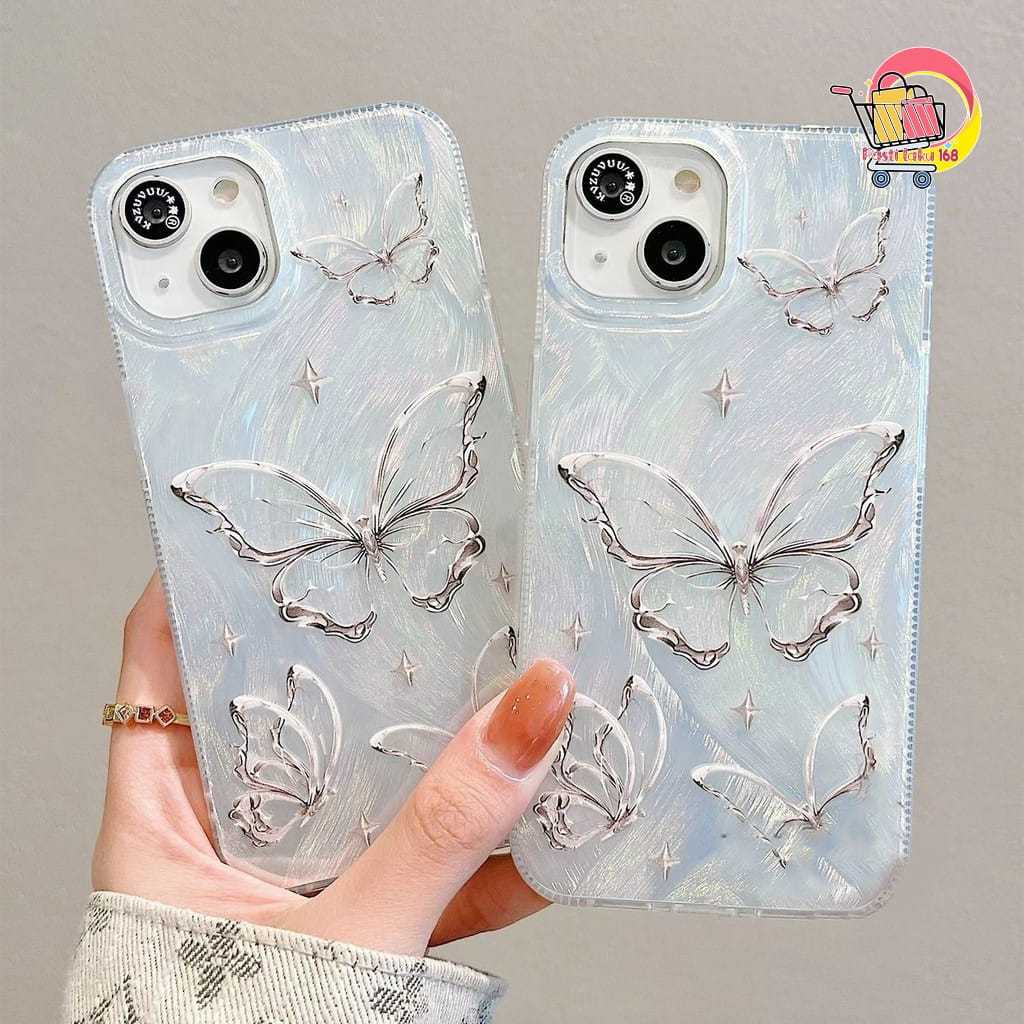 SS944 เคสซิลิโคน Clarity ผีเสื้อ Hardcase ปลอก Hp สําหรับ OPPO A71 A74 A78 A9 A5 A98 A1 F1S F5 F7 F1