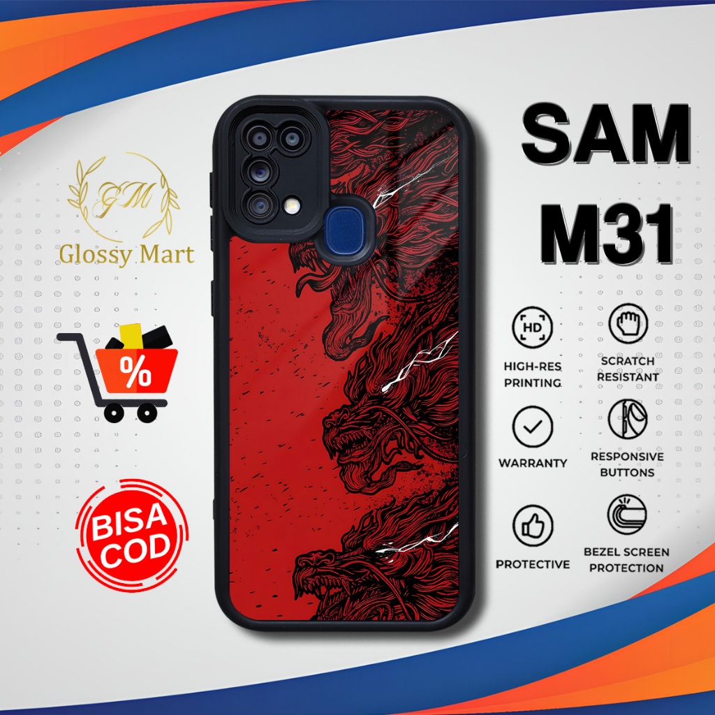 เคส Samsung M31 ใหม่ล่าสุด Dragon Casing M31 Softcase Hardcase Glossy Ksing GlossyMart88