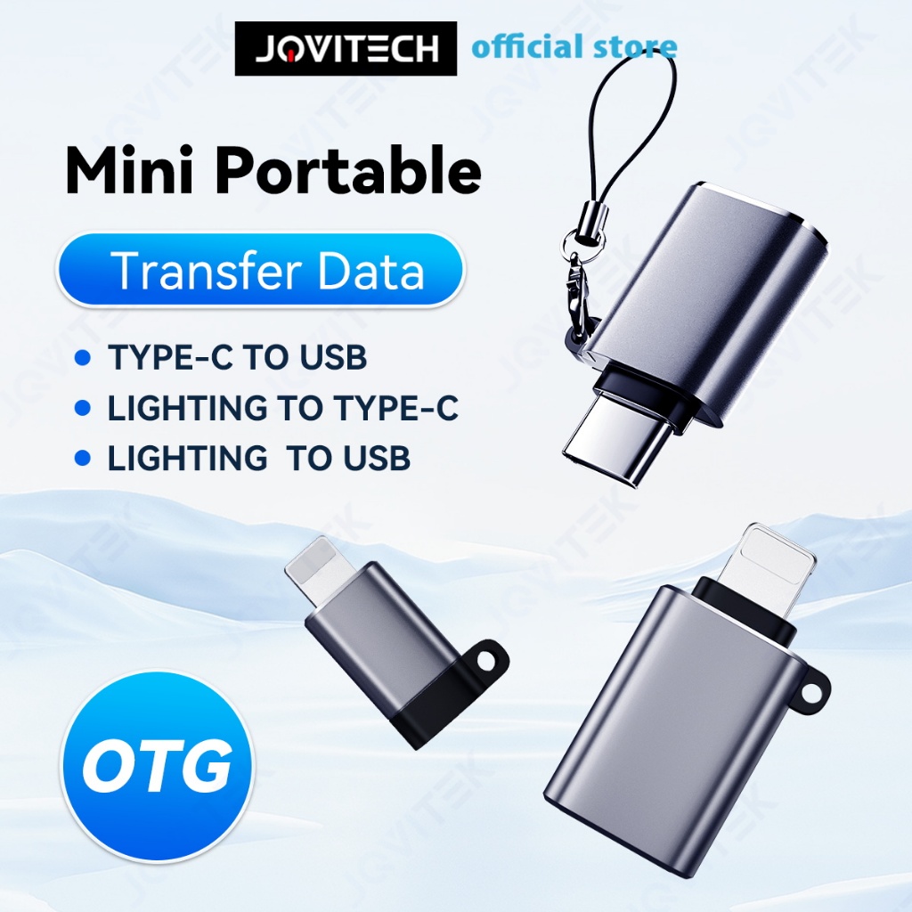 Jovitech OTG Converter Inbox Force Micro Type C ถึง USB HP Connector สําหรับ Mini USB Data Transfer 