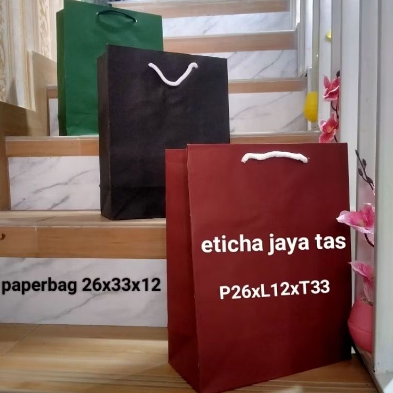 ถุงกระดาษ/ถุงกระดาษ/ถุงช้อปปิ้ง 26x33x12