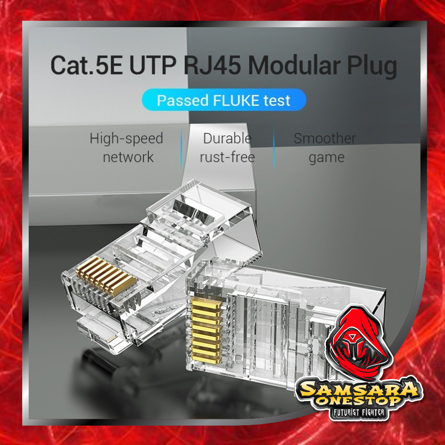 Vention RJ45 Cat.5 Connector 50 UTP Modular Gigabit Jack Plug Connector