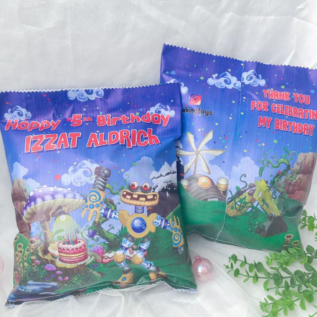 Wubbox Sing Monsters Pouch Snack Birthday / Birthday กระเป๋าของที่ระลึก