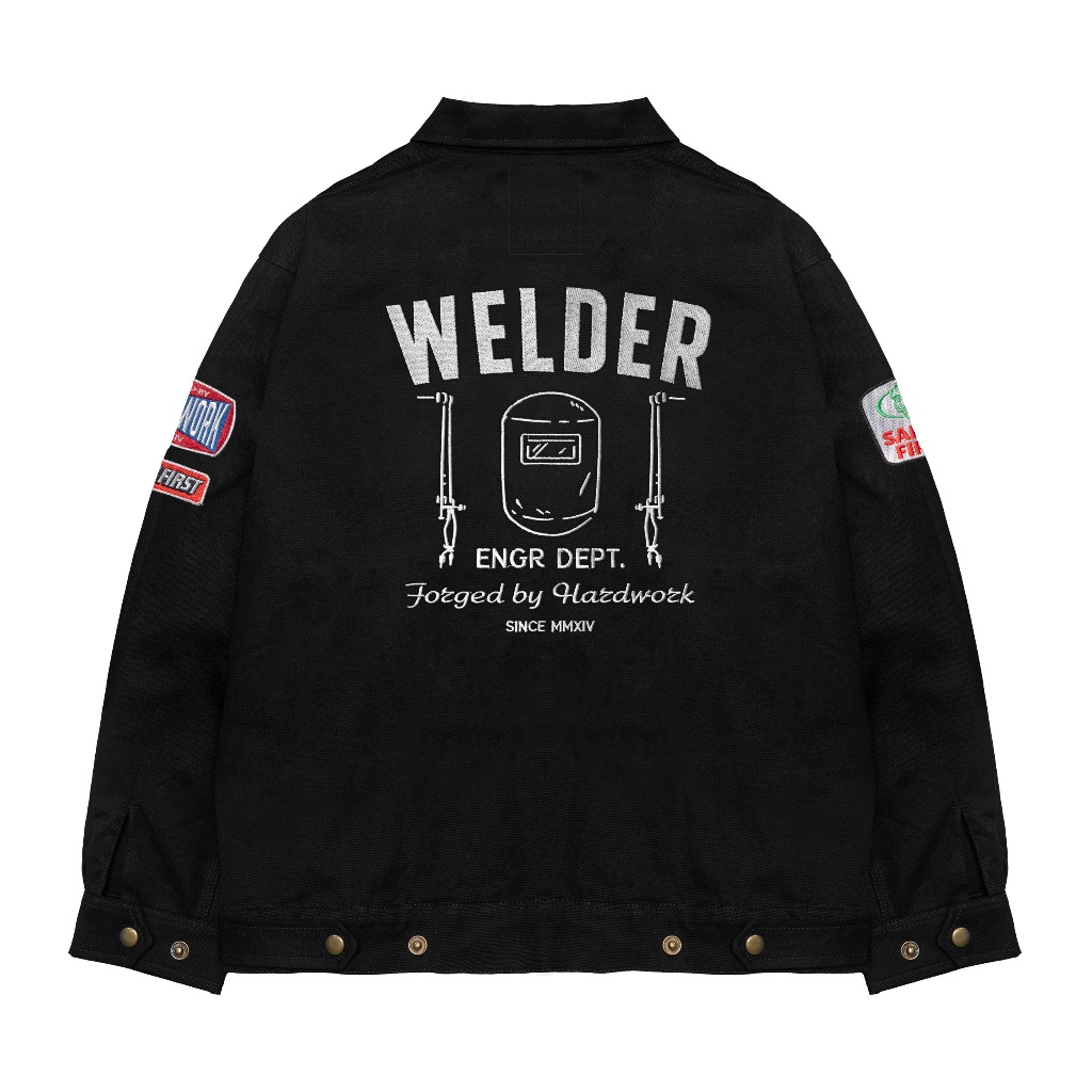 Engineer Workwear – Groove/ Welder Work Jacket Engr Dept Series/Black Regular Fit Black/Technical We