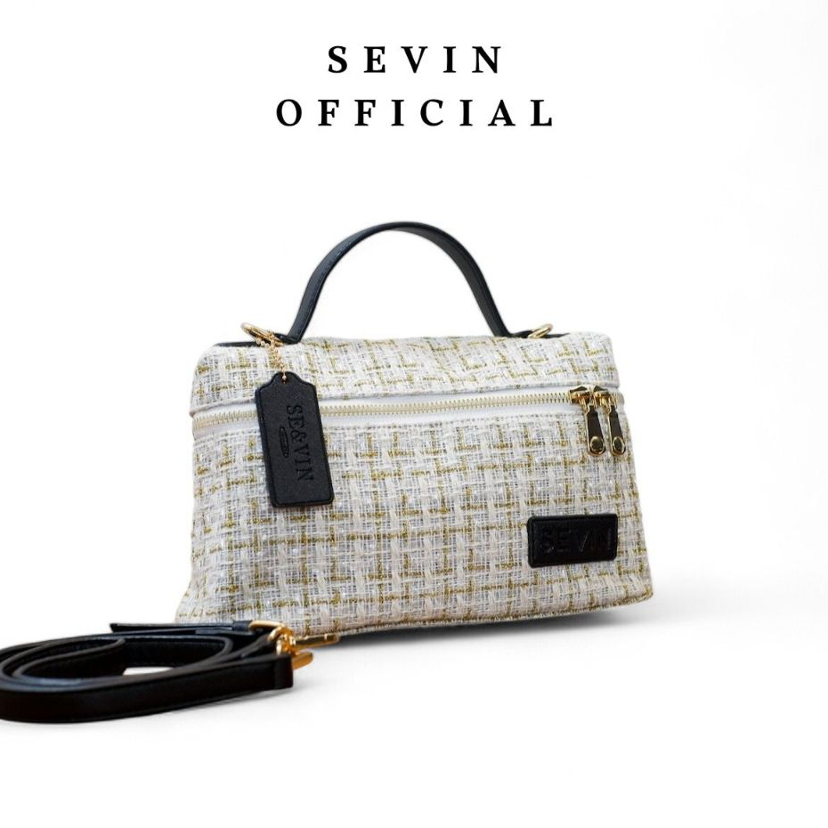 Sevin Loro Piana Canvas Women& 39;s Sling Bag กระเป๋าสะพาย - กระเป๋าผ้าแคนวาส Claudia Loro