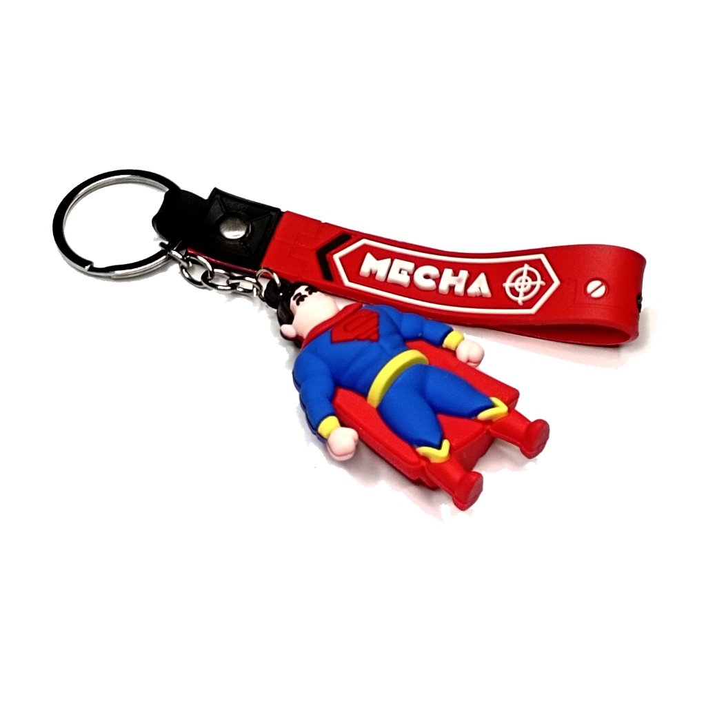 GANTUNGAN พวงกุญแจที่ไม่ซ้ํากันซิลิคอน Superhero Superman 1298