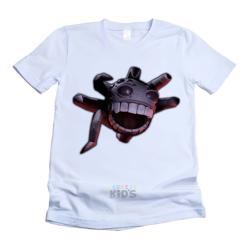 (ฟรีชื่อ) เสื้อยืดเด็กลาย GRUMBLE GAME ROBLOX "DOORS FLOOR 2 THE MINES" character motif วัสดุผ้าฝ้ายพรีเมี่ยม ใหม่ล่าสุด