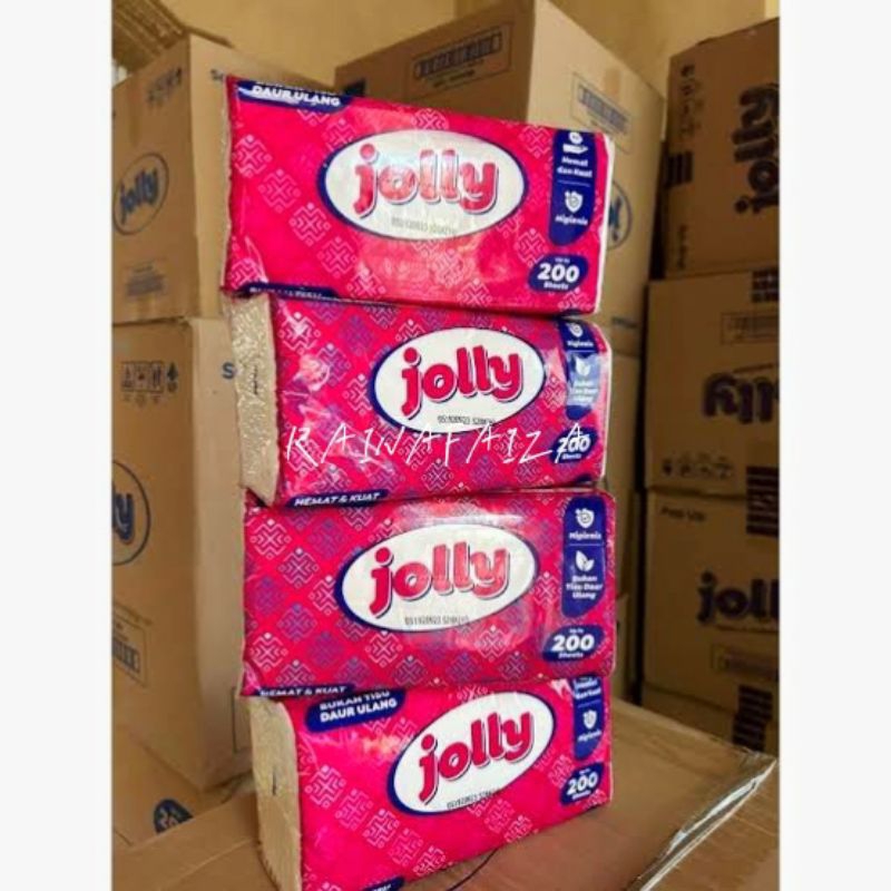 ทิชชู่ Jolly 250 แผ่น 2ply By Paseo Package กระดาษเช็ดหน้าคุณภาพ 4 ชิ้น