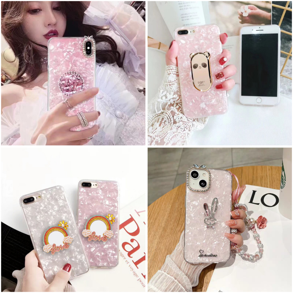 เคสคริสตัล & Diamond Pop Socket Samsung A02 A02S A04 A04E A04S A05 4G A05S 4G A12