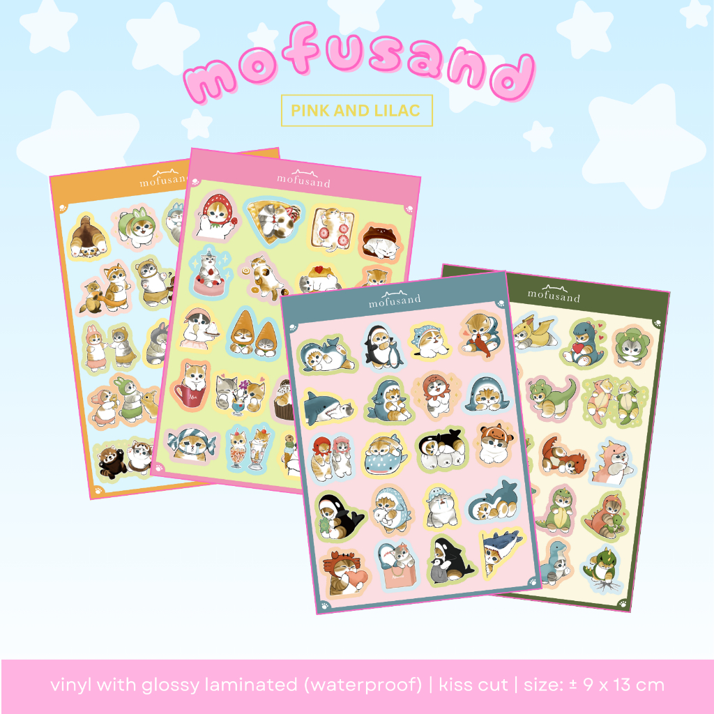 แผ่นสติ๊กเกอร์ Mofusand Vol.02 | สติ๊กเกอร์ไวนิล Deco กันน้ํา