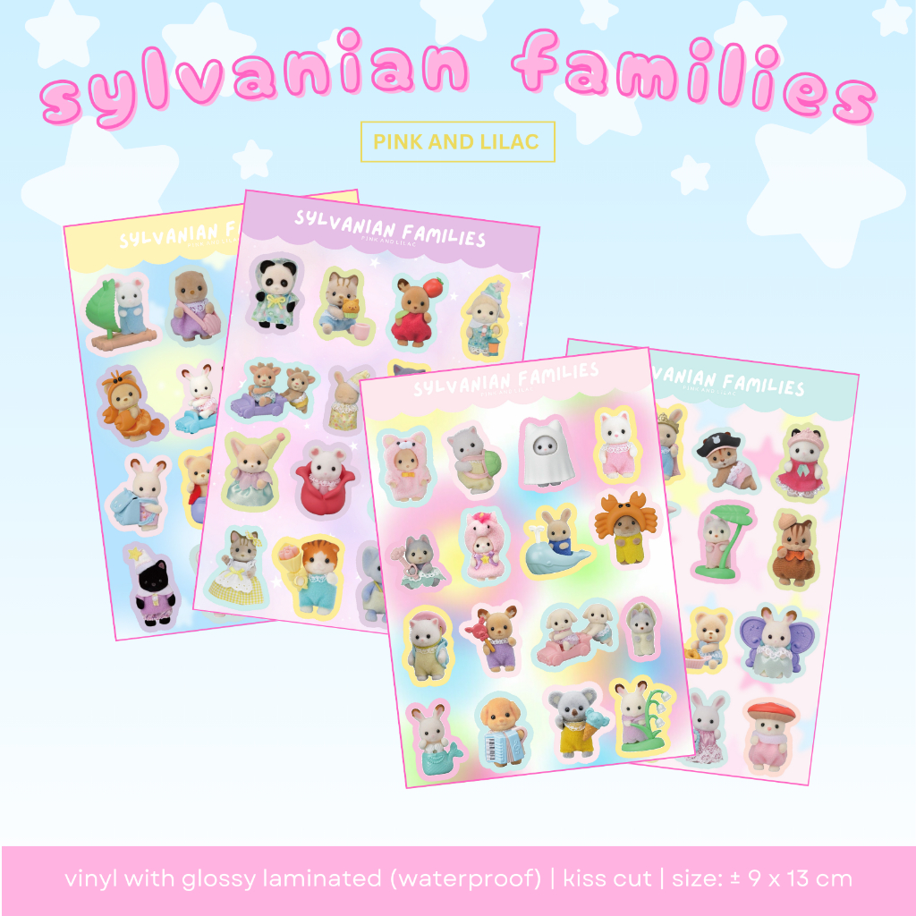 SYLVANIAN FAMILIES สติ๊กเกอร์ซิลวาเนียน แฟมิลี่ | สติ๊กเกอร์กันน้ํา Deco