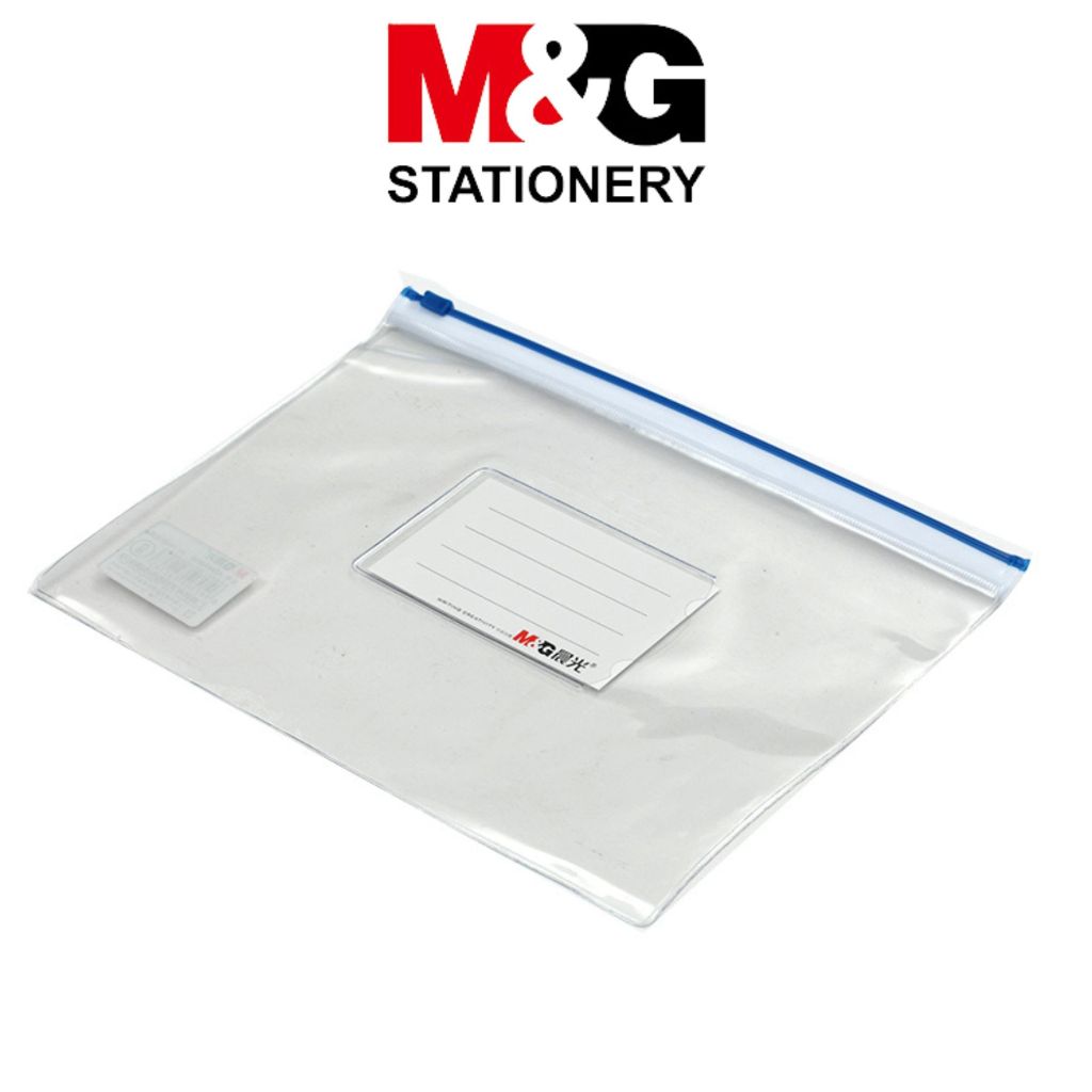 ถุงซิป A5 M&G กระเป๋าเอกสารกันน้ํา PVC โปร่งใส ADM9403 - เดี่ยว