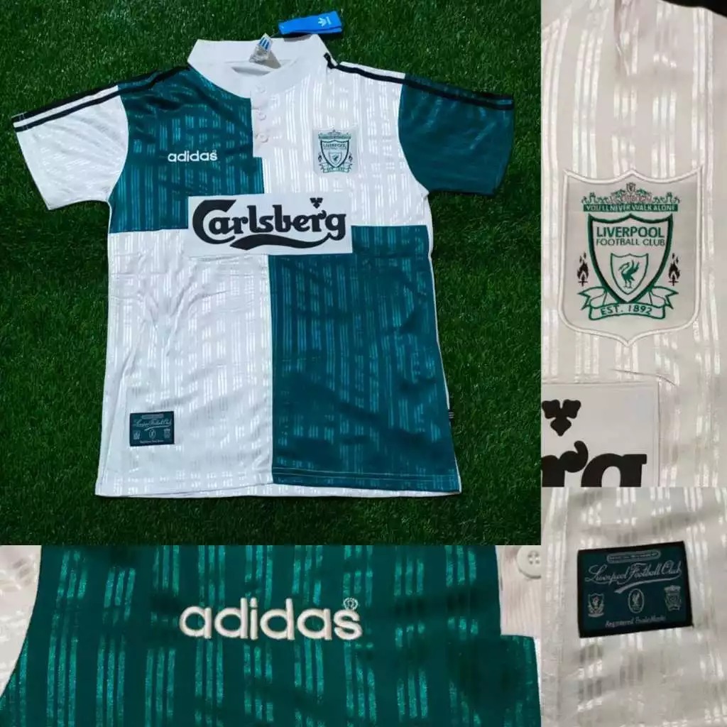 Liverpool AWAY CARL.SBERG RETRO VINTAGE JERSEY 1995/1996 GRADE ORI CLASSIC