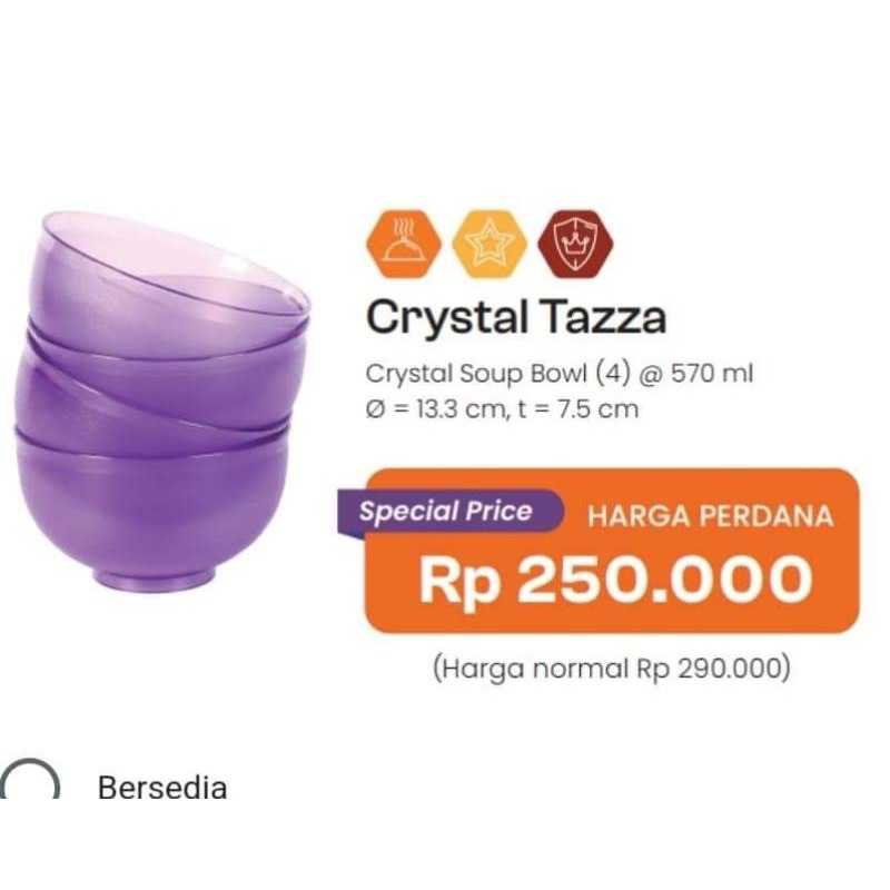 Crystal Tazza Moorlife บรรจุ 4 ชิ้น