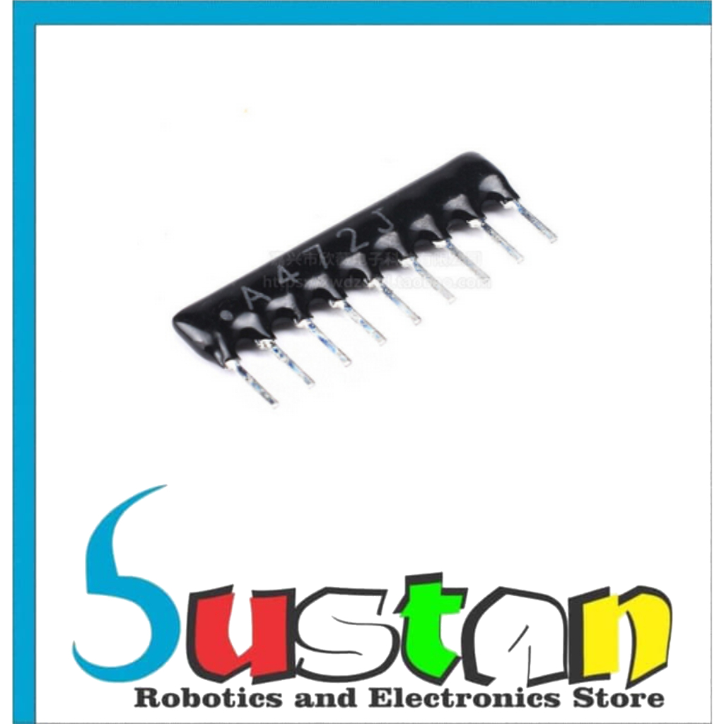RESISTOR PACK 4K7 OHM A472J 9P ARRAY R PACK 9PIN 4K7 A472J 1/8 WATT