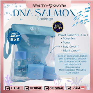 PAKET SKINCARE DNA SALMON SR12 | SKINCARE BPOM HALAL | PENCERAH WAJAH