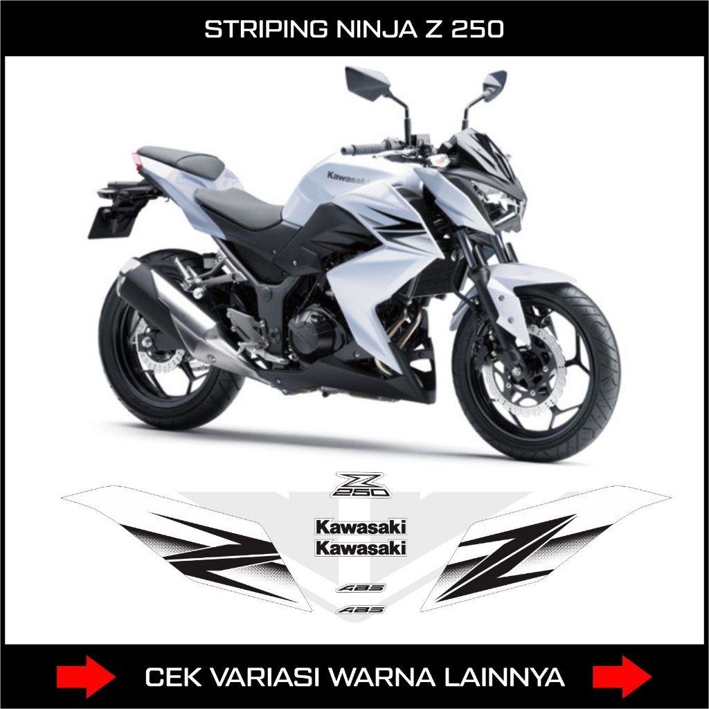 สติ๊กเกอร์แถบ KAWASAKI NINJA Z250 รายการกราฟิก / NINJA Z250 สติ๊กเกอร์ตัวถังรถจักรยานยนต์