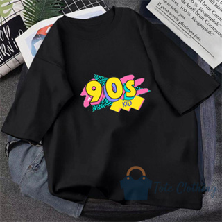 Weo KAOS 90s/KAOS โอเวอร์ไซซ์/KAOS UNISEX สีดํา