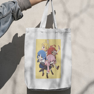 กระเป๋าโท้ท ผ้าแคนวาส ลายการ์ตูนอนิเมะ bocchi the rock tote bag bocchi the rock Totebag สําหรับของที่ระลึก ของที่ระลึก ของสะสม อะนิเมะ PART 6