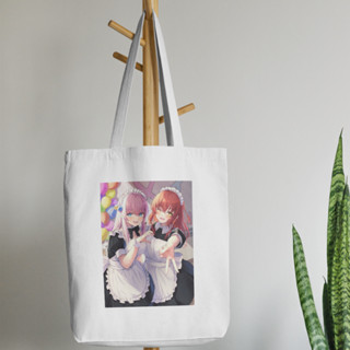 กระเป๋าโท้ท ผ้าแคนวาส ลายการ์ตูนอนิเมะ bocchi the rock tote bag bocchi the rock Totebag สําหรับของที่ระลึก 8 ชิ้น