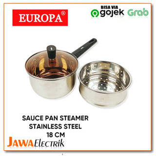 Europa SAUCE PAN+STEAMER กระทะสเตนเลส 18 ซม. พร้อมฝาปิด