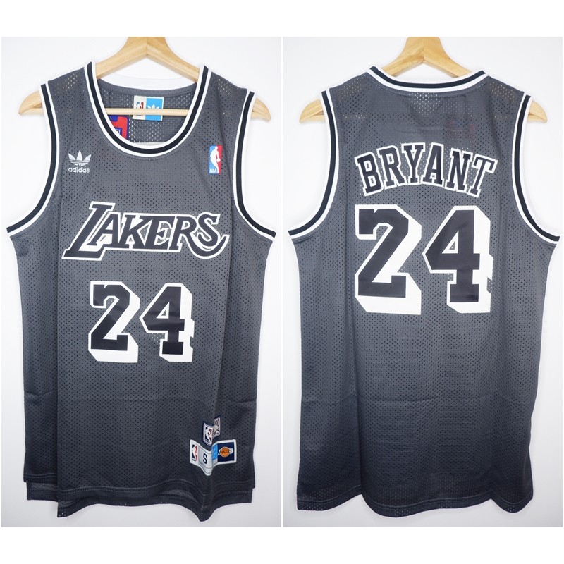 NBA CLASSIC HWC LAKERS 24 KOBE BRYANT GREY BASKETBALL JERSEY