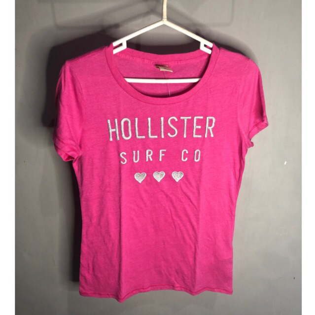 Hollister Holister เสื้อยืดสีชมพู