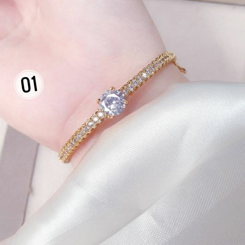 Xuping N Diamond Jewelry สร้อยข้อมือกําไลข้อมือผู้หญิง07082304