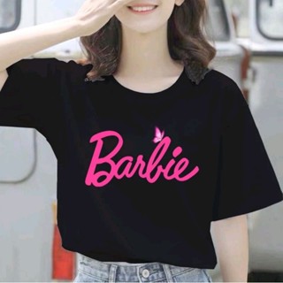 เสื้อยืดแขนสั้น ขนาดใหญ่ ลายบาร์บี้ สําหรับผู้ใหญ่