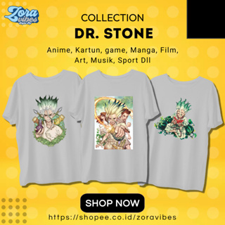 เสื้อยืด ผ้าฝ้าย พิมพ์ลายอนิเมะ Dr Stone Combed 30s คุณภาพดี