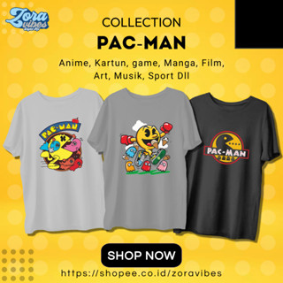 เสื้อยืด พิมพ์ลาย PACMAN TSHRIT PACMAN GAME