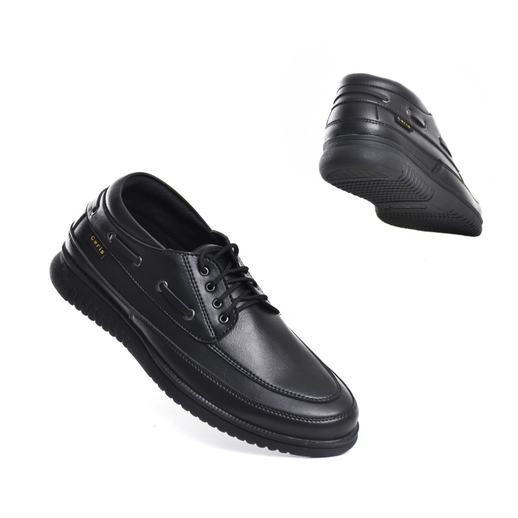 CERIS FORTE BLACK - รองเท้าทางการผู้ชาย BLACK Lace-Up Work Office College Graduation Office Work Fas