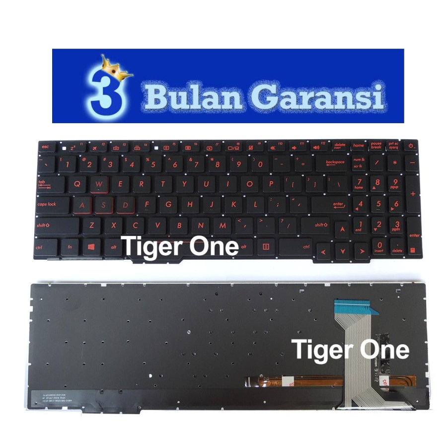 KA14 แป้นพิมพ์แล็ปท็อปเหมาะสําหรับ Asus ROG GL553 GL553S GL553V GL553VD GL553VE