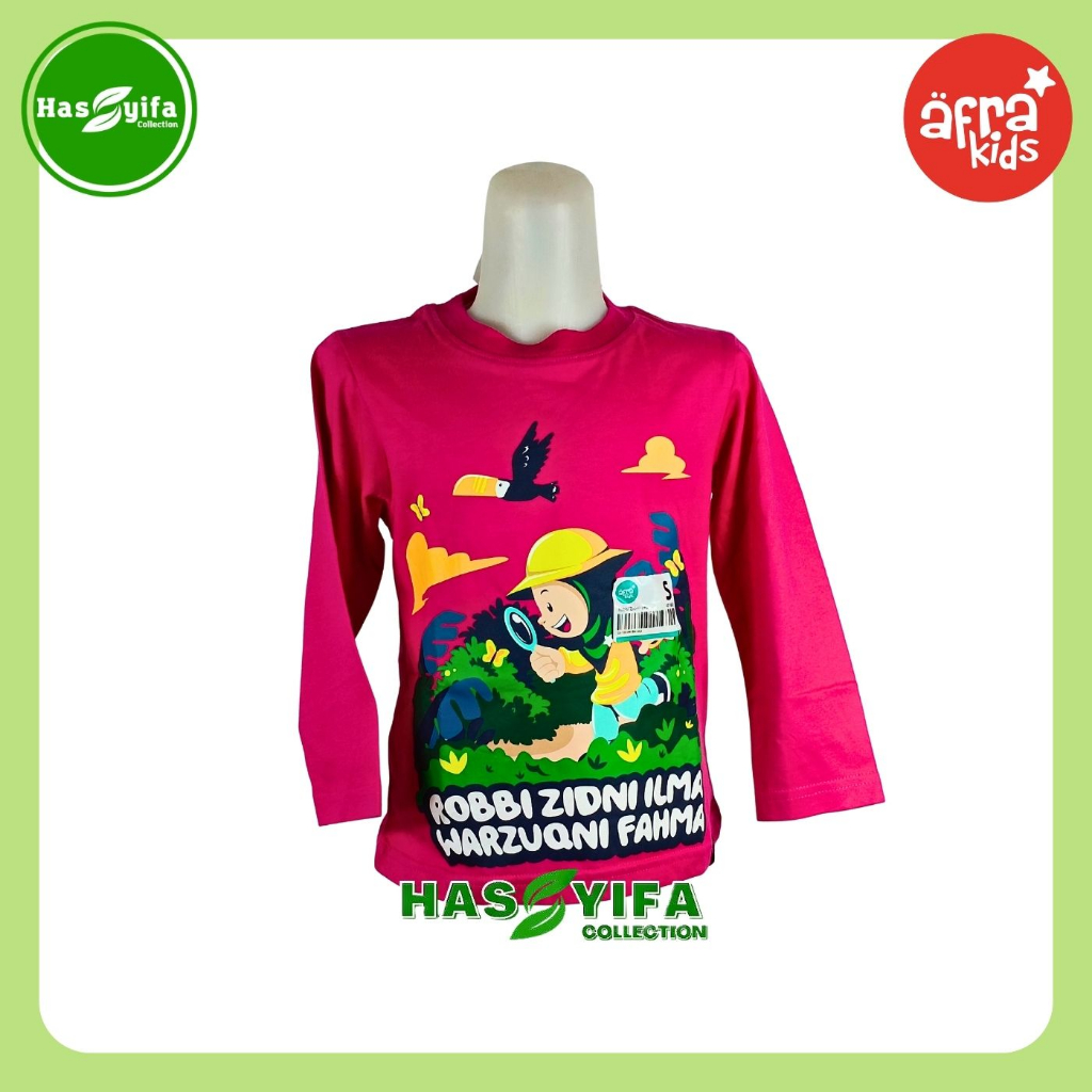 Afra Kids Afrakids เสื้อยืดแขนยาวเด็กผู้หญิง AF199