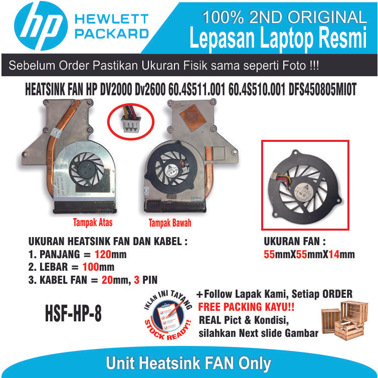 ET32 HSF-HP-8 HEATSINK DV2000 60.4S511.001 60.4S510.001 DFS450805MI0T