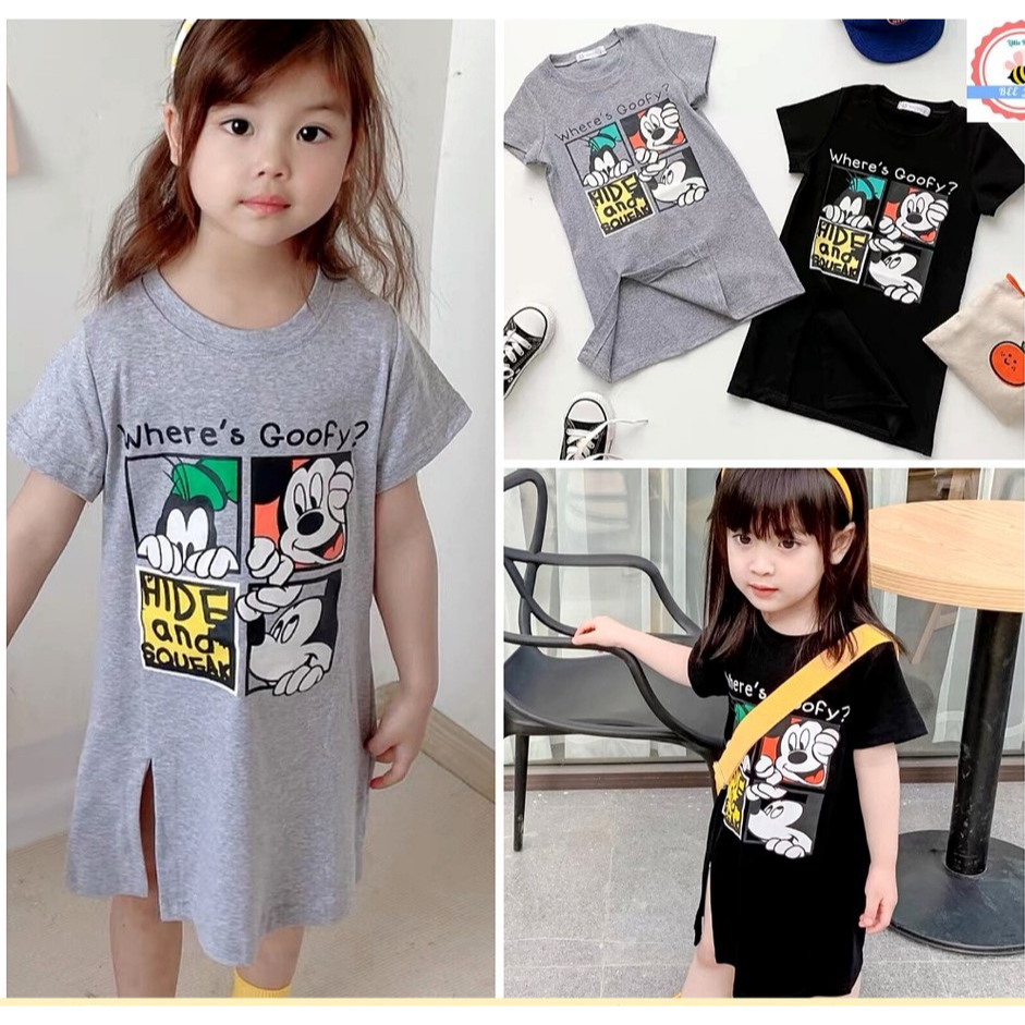 GIRL CLOTHING "BABY GORL CLOTHING" CASUAL SPLIT SLEEVE DRESS FOR GIRLS VISION ONLINE