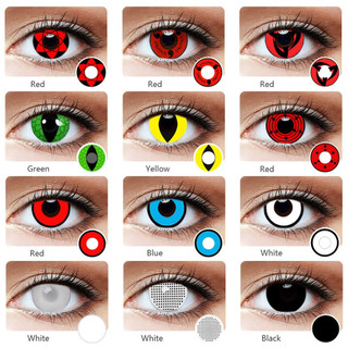 [COD] Softlens kakashi 2 Pcs/1 Pair cosplay manga anime Naruto halloween Diameter 14.5MM Normal Colored Contact Lenses
