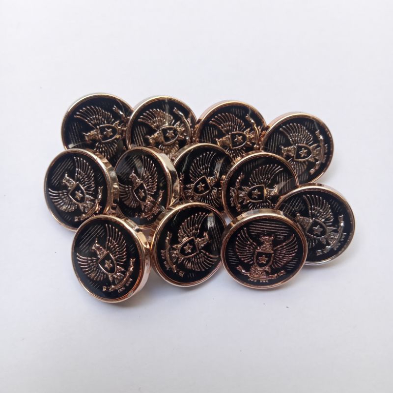 PerPack jasko Buttons / Epoxy Buttons / blazer Jacket Buttons - Garuda Motif Rosegold Motif