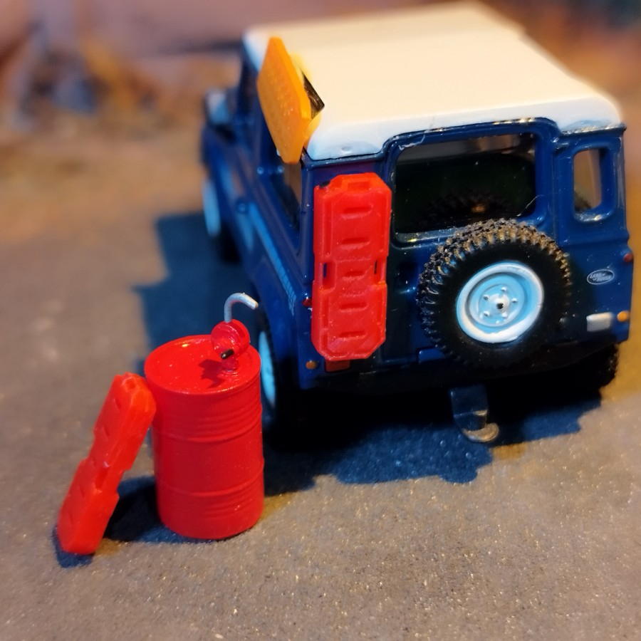 Jerry Cans Offroad Jerry Cans 30L Scale 1/64 - Hotwheels Matchbox อุปกรณ์เสริม Diecast ที่กําหนดเอง