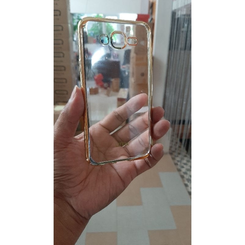 Ultra Fit Hardcase โปร่งใส Chrome Gold Elegance Sam J7 S7 A5 C5 A710 Redmi Note 5 Zenphone MaxRedmi 