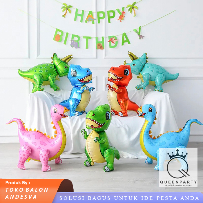 ลูกโป่งฟอยล์ไดโนเสาร์ 4D / ลูกโป่ง Jurassic Park Dino 4D / ลูกโป่งไดโนเสาร์ 4D / ลูกโป่งฟอยล์ตัวละคร