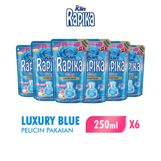 Rapika Biang Pewangi Pakaian Biru Luxury Blue Pouch 250 ml x6