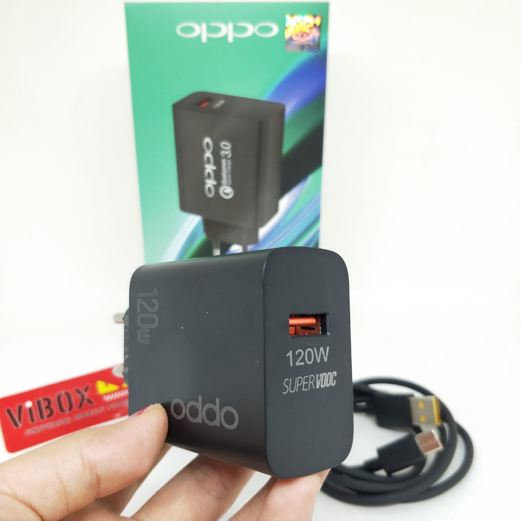 เครื่องชาร์จ HP Black oppo A87 5G 120W รองรับ FastCharging super Vooc เข้ากันได้กับสมาร์ทโฟน android