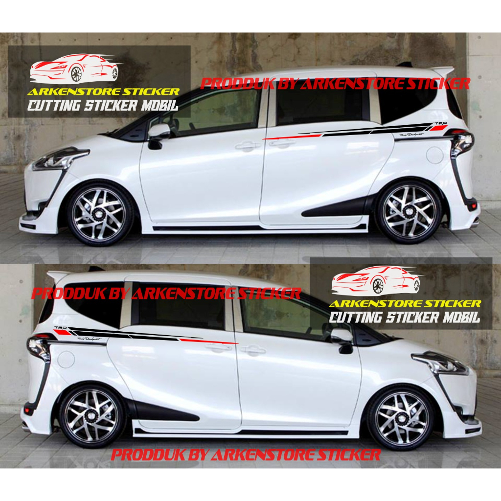 รายชื่อสติกเกอร์ตัดตัวถังด้านข้างของสติกเกอร์รถ sienta trd, สติ๊กเกอร์ติดรถ toyota sienta trd